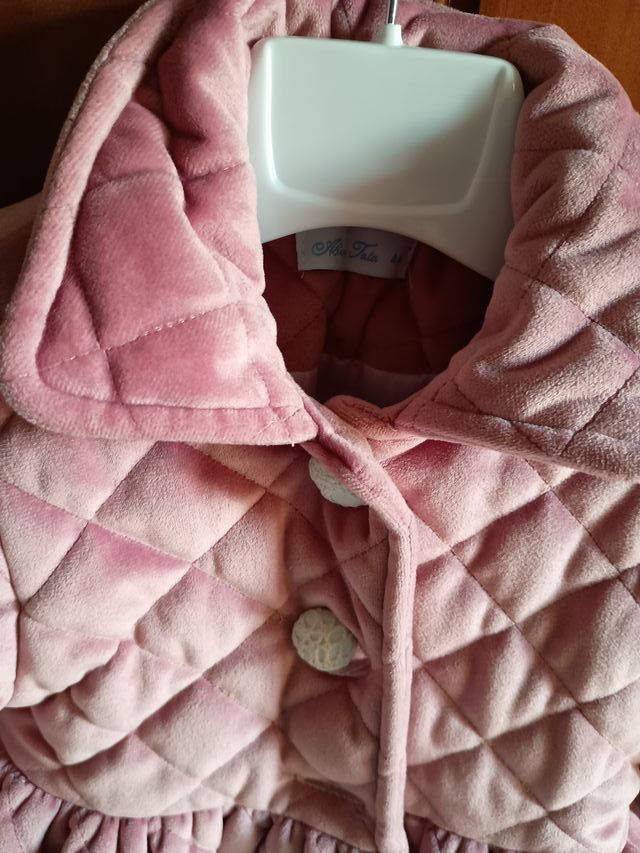 Abrigo niña Abuela Tata rosa palo