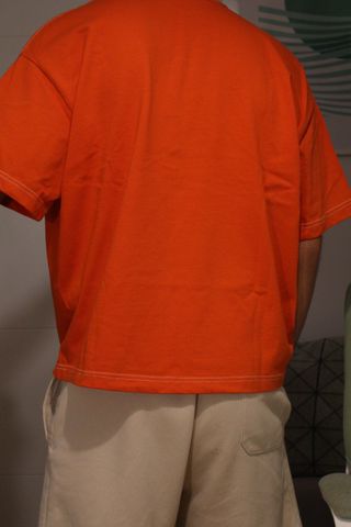 Camiseta Zara Oversize Heavyweight Naranja Talla S