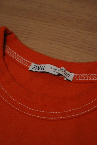 Camiseta Zara Oversize Heavyweight Naranja Talla S