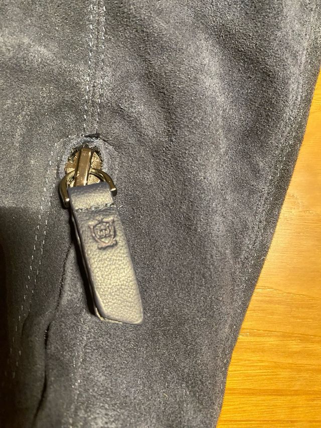 Botas altas piel azul marino Massimo Dutti