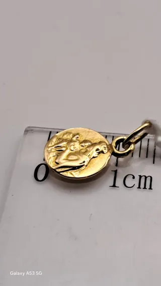 Medalla de lenteja Oro 18K