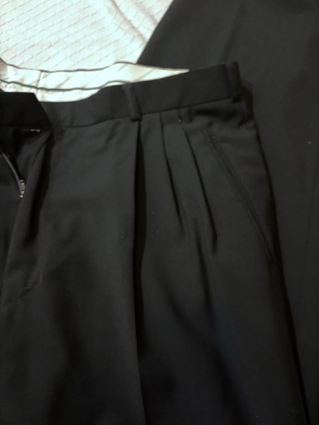 Abito da uomo vintage nero taglia 50 due pezzi su misura