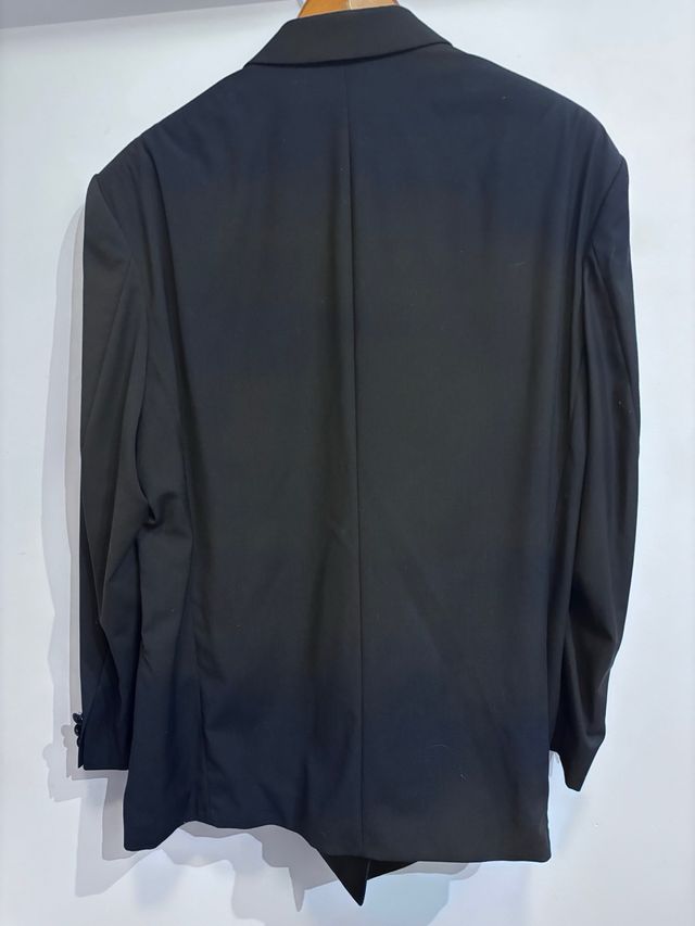 Abito da uomo vintage nero taglia 50 due pezzi su misura