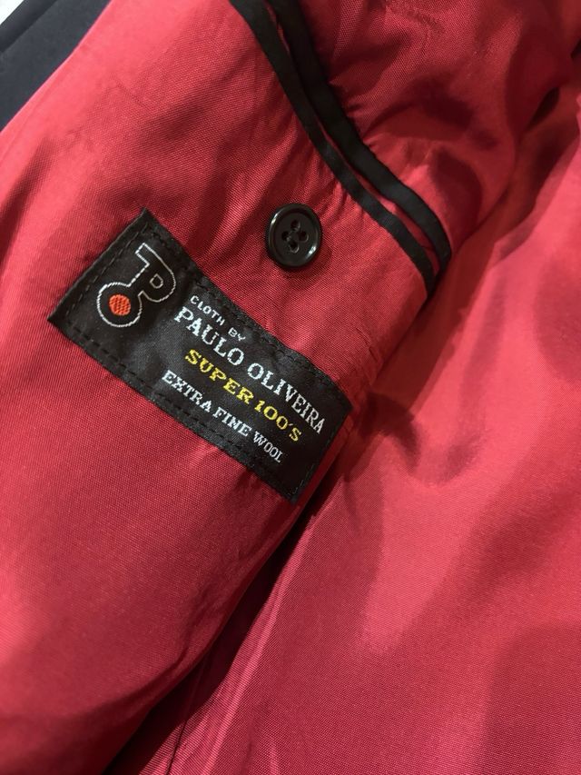 Abito da uomo vintage nero taglia 50 due pezzi su misura