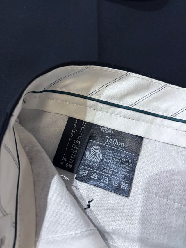 Abito da uomo vintage nero taglia 50 due pezzi su misura