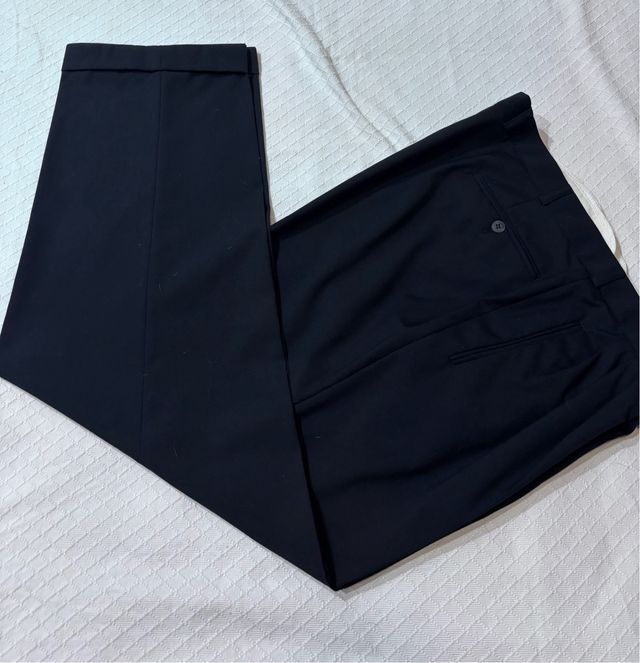 Abito da uomo vintage nero taglia 50 due pezzi su misura