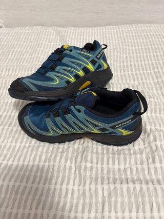Zapatillas Salomon Niño Azul/Verde Talla 36