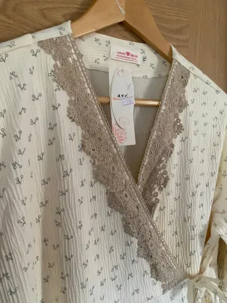 Vestito vintage floreale beige taglia unica