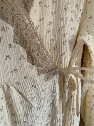 Vestito vintage floreale beige taglia unica