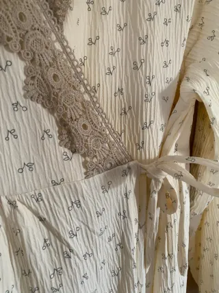 Vestito vintage floreale beige taglia unica