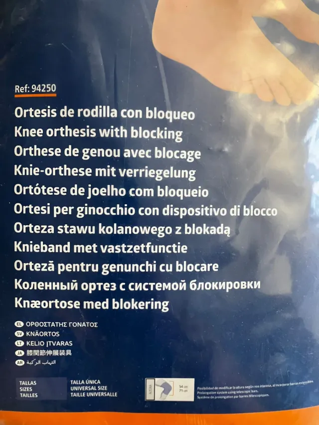 Ortesis de rodilla Orliman con bloqueo