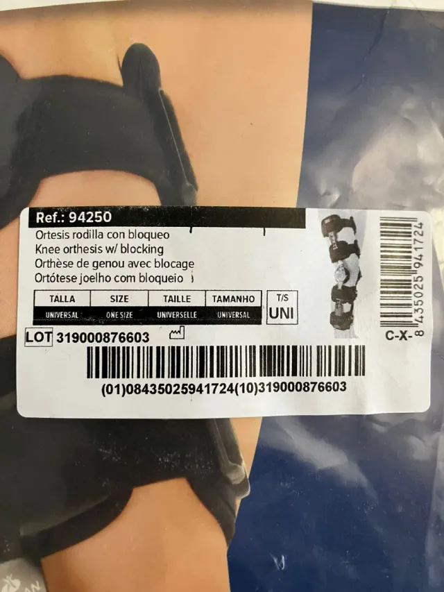 Ortesis de rodilla Orliman con bloqueo