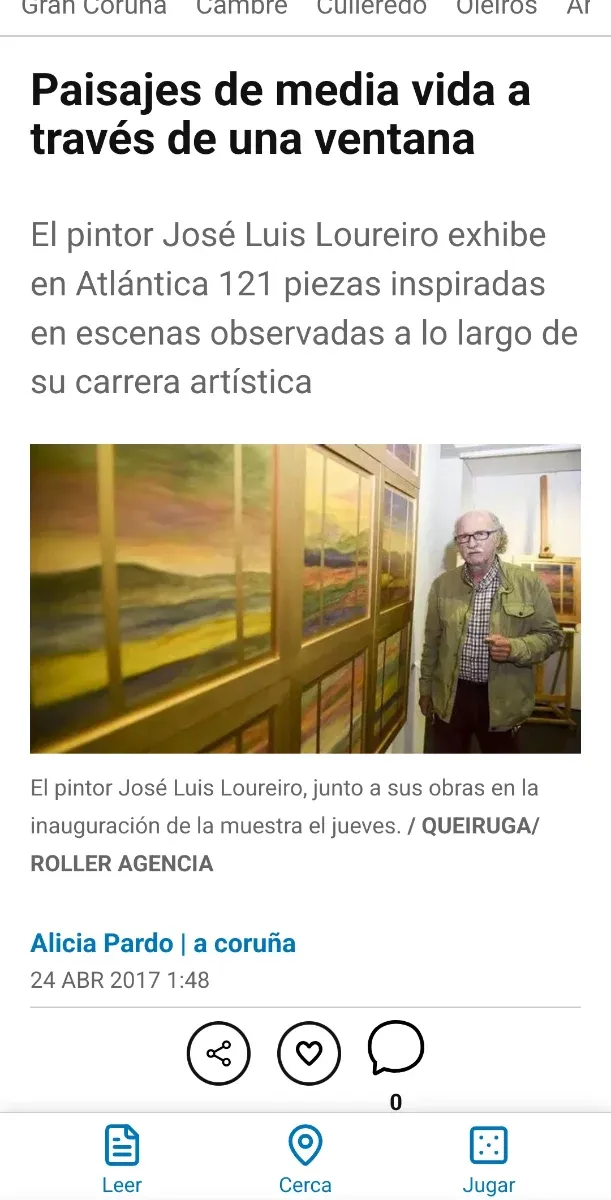 Cuadro Jose Luis Loureiro Marina Gallega con marco