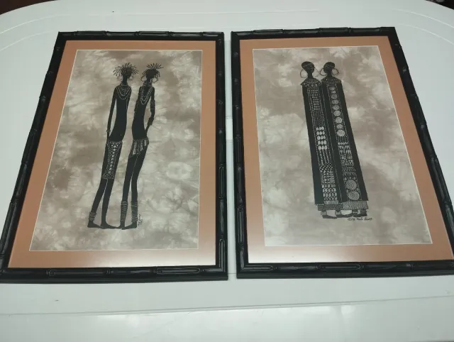 2 Cuadros Africanos 58x36
