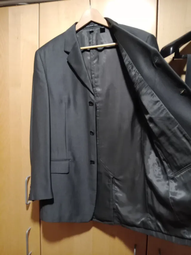 Chaqueta de traje hombre gris marengo