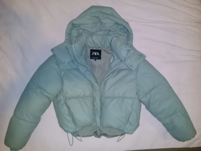 Casaco acolchoado verde Zara Tamanho S