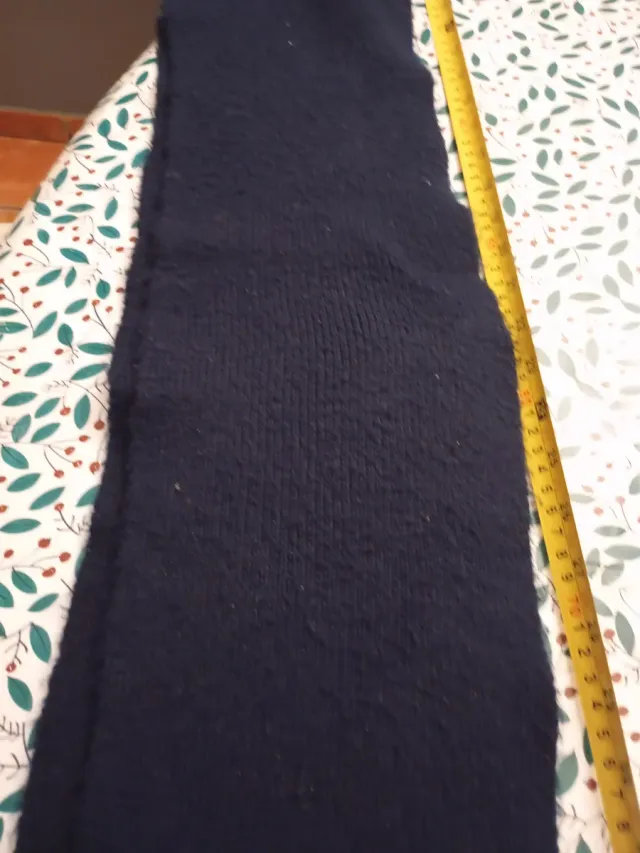 Sciarpa blu con bordo scozzese