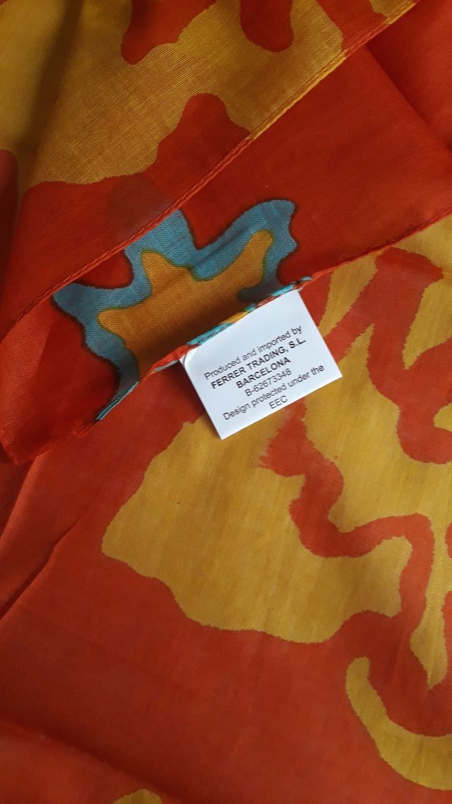 Foulard Algodón Naranja y Amarillo