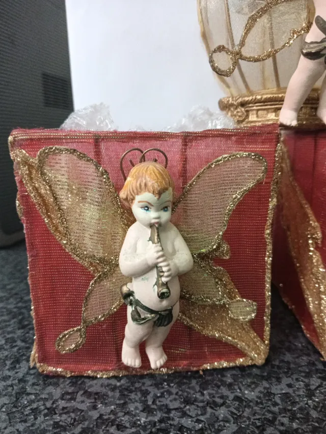 Set 3 Portacandele Cherubini Vintage