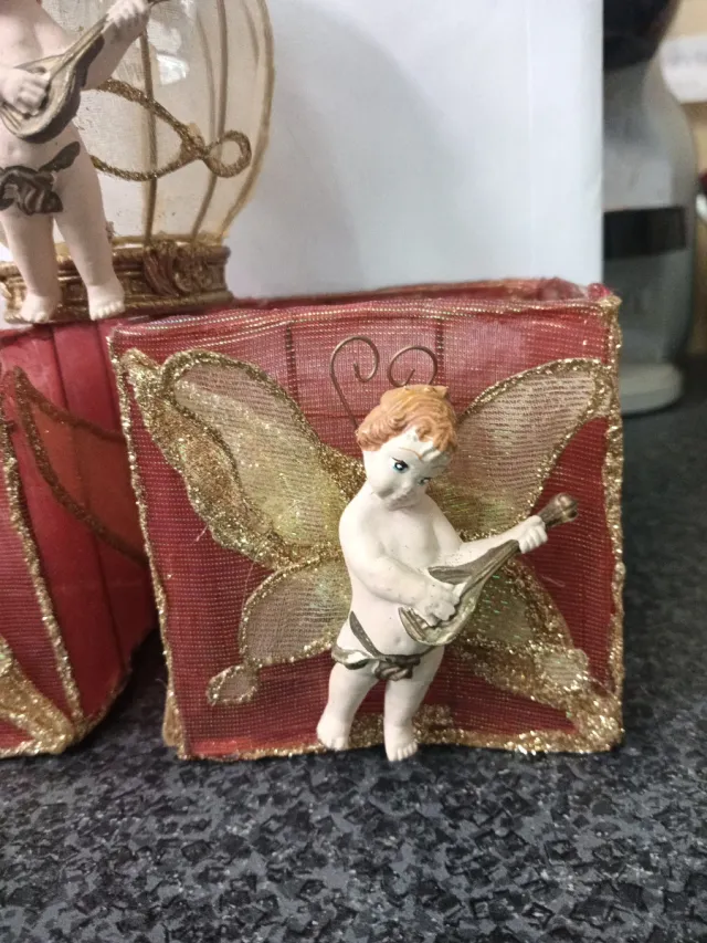 Set 3 Portacandele Cherubini Vintage