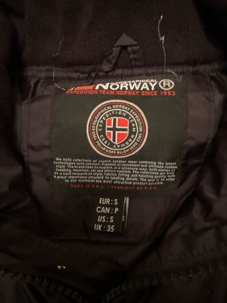 Chaqueta Geographical Norway Negra Talla S