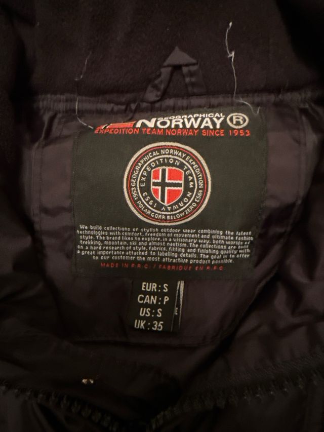 Chaqueta Geographical Norway Negra Talla S