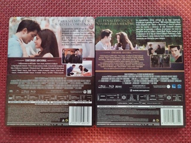 Blu-ray Crepúsculo: Amanecer 1 y 2 Steelbook