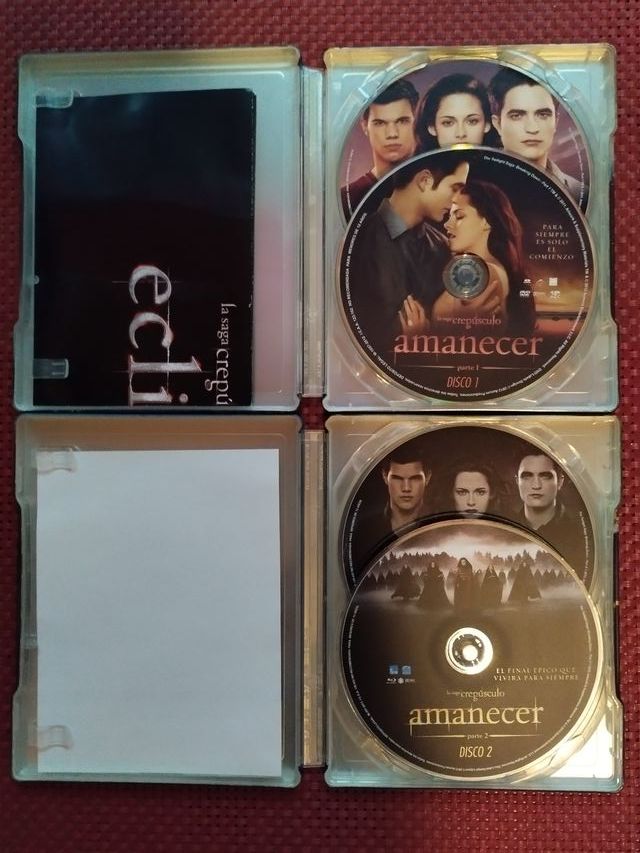 Blu-ray Crepúsculo: Amanecer 1 y 2 Steelbook