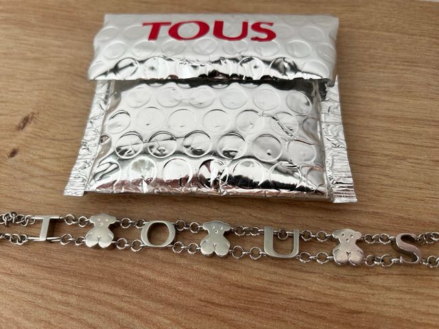 Pulsera Tous Plata Ositos y Letras