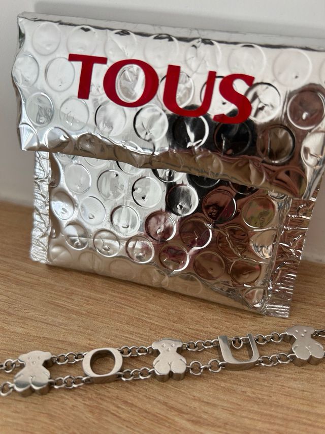 Pulsera Tous Plata Ositos y Letras