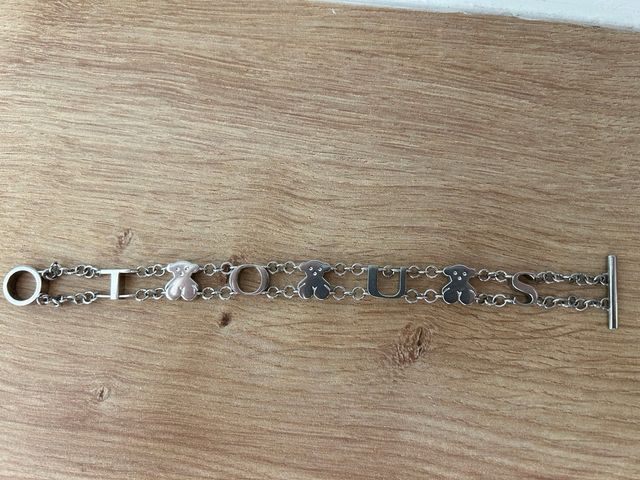 Pulsera Tous Plata Ositos y Letras