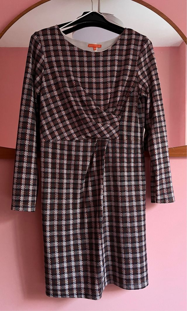 Vestido estampado de cuadros Talla  44