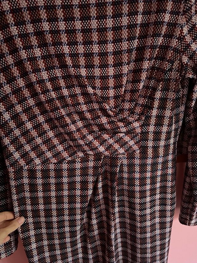 Vestido estampado de cuadros Talla  44