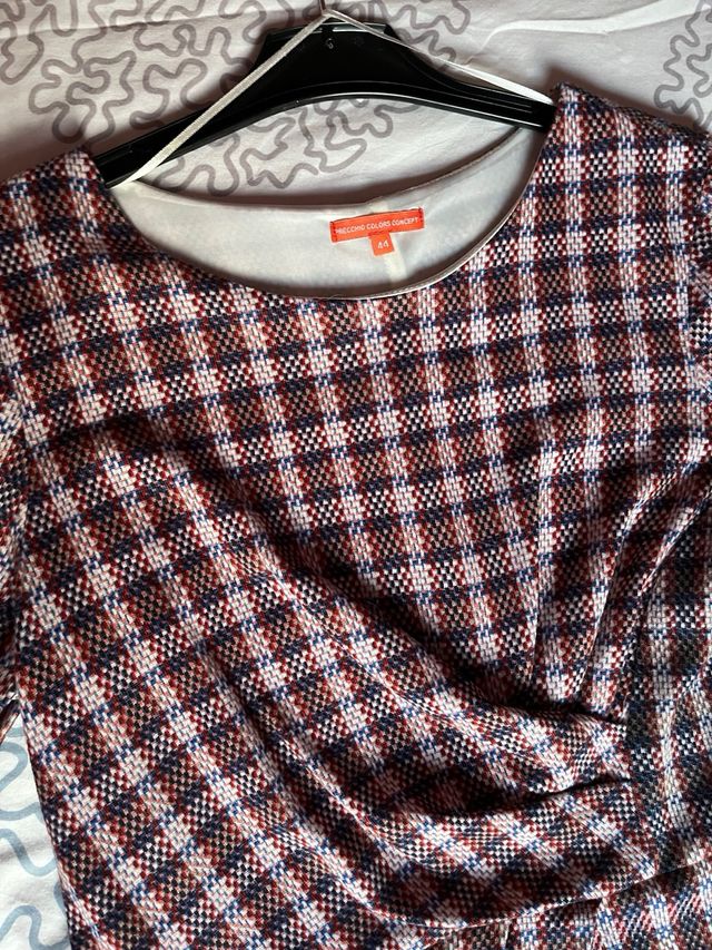 Vestido estampado de cuadros Talla  44