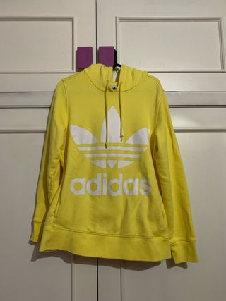 Sudadera Adidas Amarilla con capucha