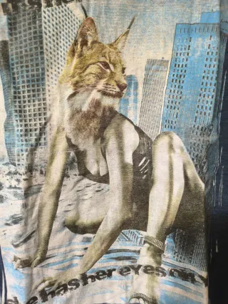 Camiseta V-Neck Hombre Azul y Blanco