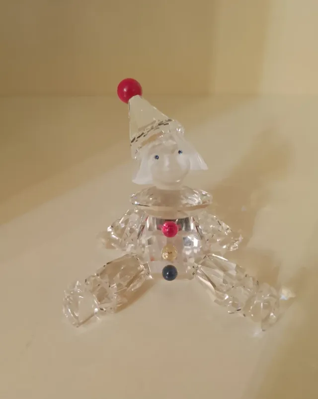 Statuetta Swarovski Clown Cristallo