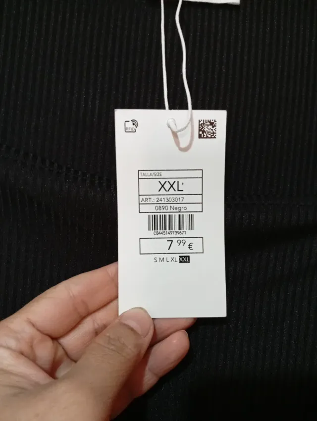 Blusa negra talla XXL