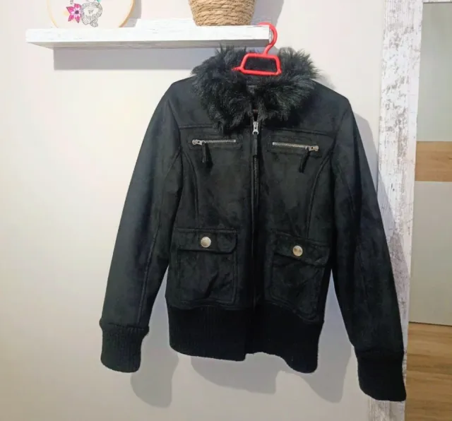 Abrigo ante Mango negro