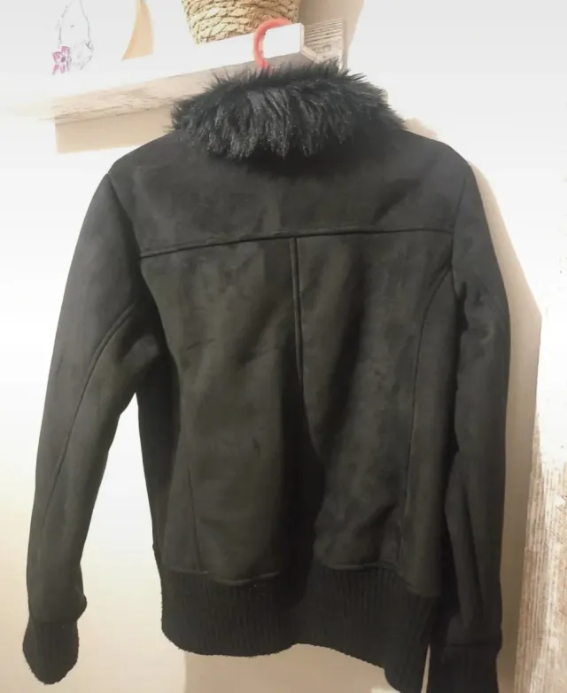 Abrigo ante Mango negro