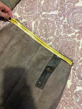 Falda de ante marrón