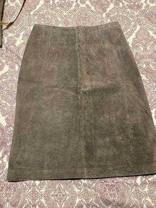 Falda de ante marrón