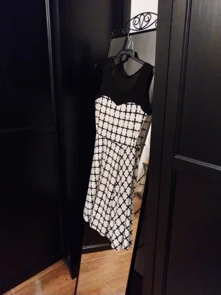 Abito vintage bianco e nero