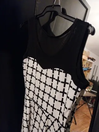 Abito vintage bianco e nero