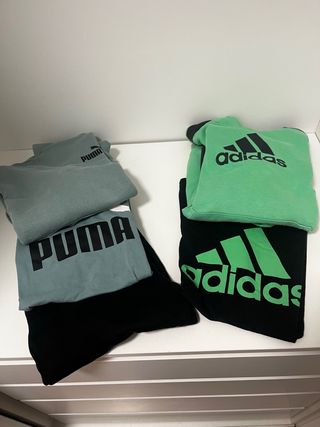 Lote Chándales Puma y Adidas Talla L. 12-14 años.