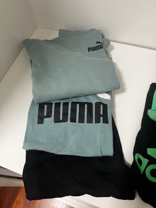 Lote Chándales Puma y Adidas Talla L. 12-14 años.