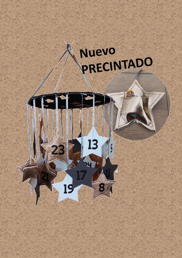Calendario Adviento Estrellas Colgante