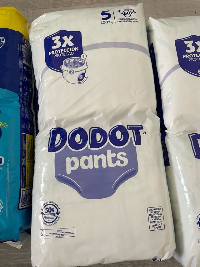 Lote 198 pañales Dodot + Dodot Pants + Huggies
