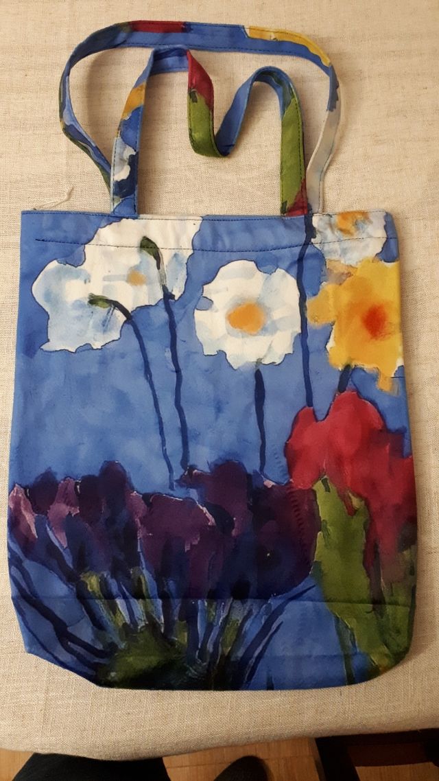 Bolso de tela estampado floral