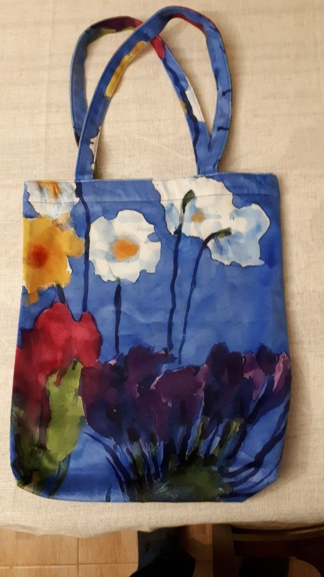 Bolso de tela estampado floral